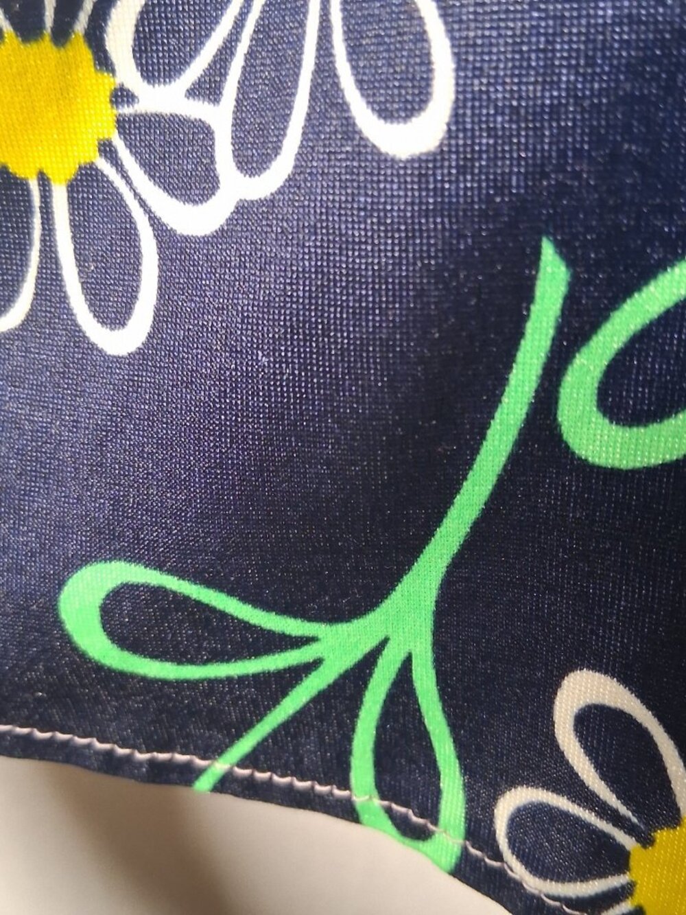 Vintage Jantzen Bathing Suit Swim Dress 16 Blue Daisy Flowers 1660s 1970s USA - Picture 10 of 16